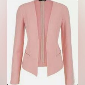 MAURICES, Blush Pink Textured Open Front Blazer. Size M